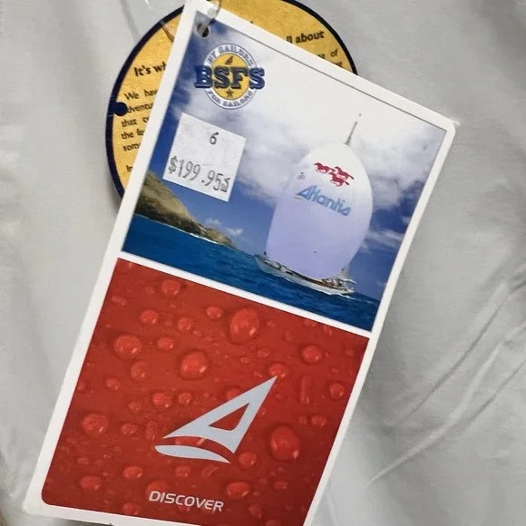 Atlantis WeatherGear Resolute Sailing Pants Men's Lg White/Black Deadstock NWT